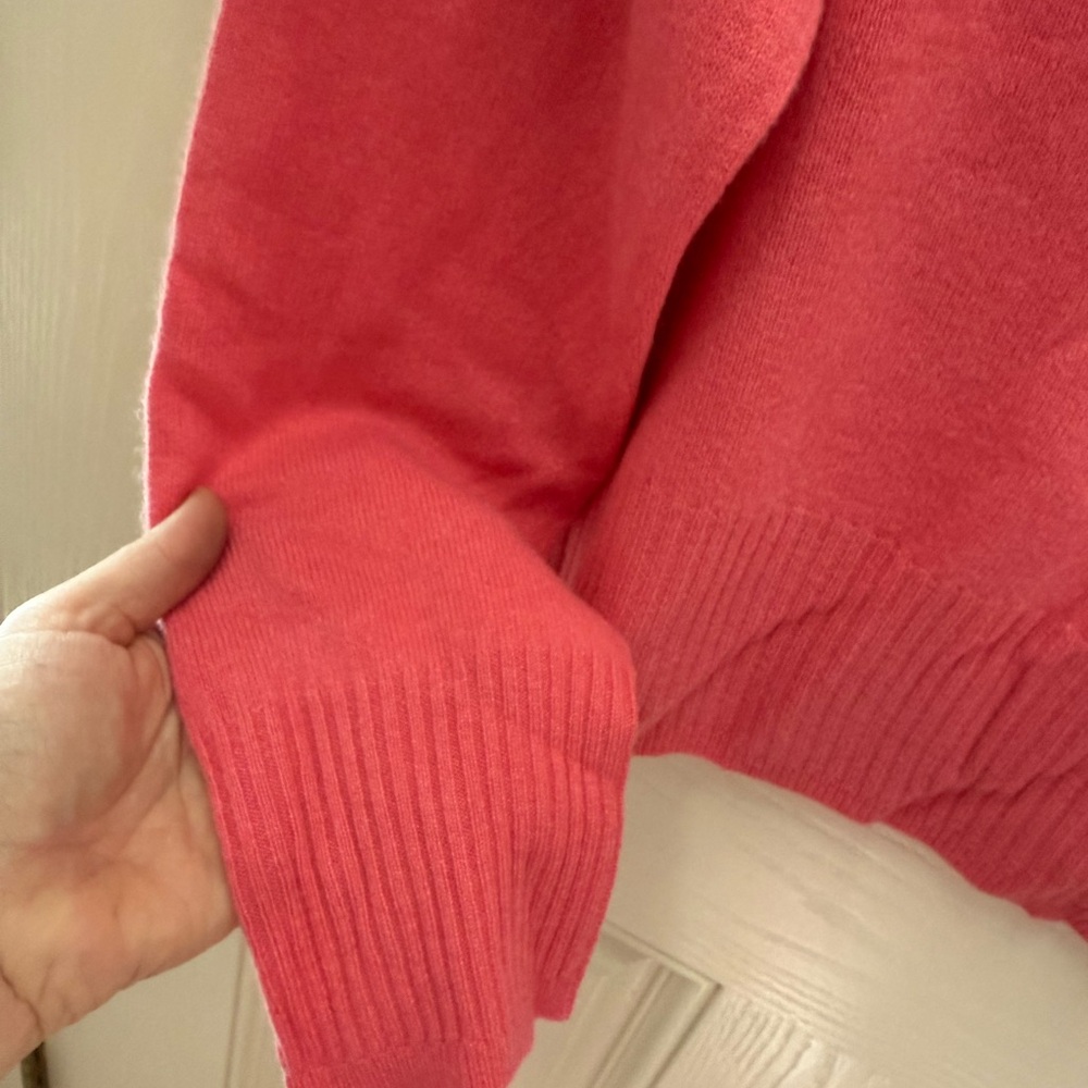 NWT J. Crew DARK Pink CASHMERE Crew Neck Sweater - Picture 6 of 7